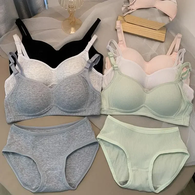 Cotton Bra Everyday - Mulheres sem costura conjuntos de sutiã