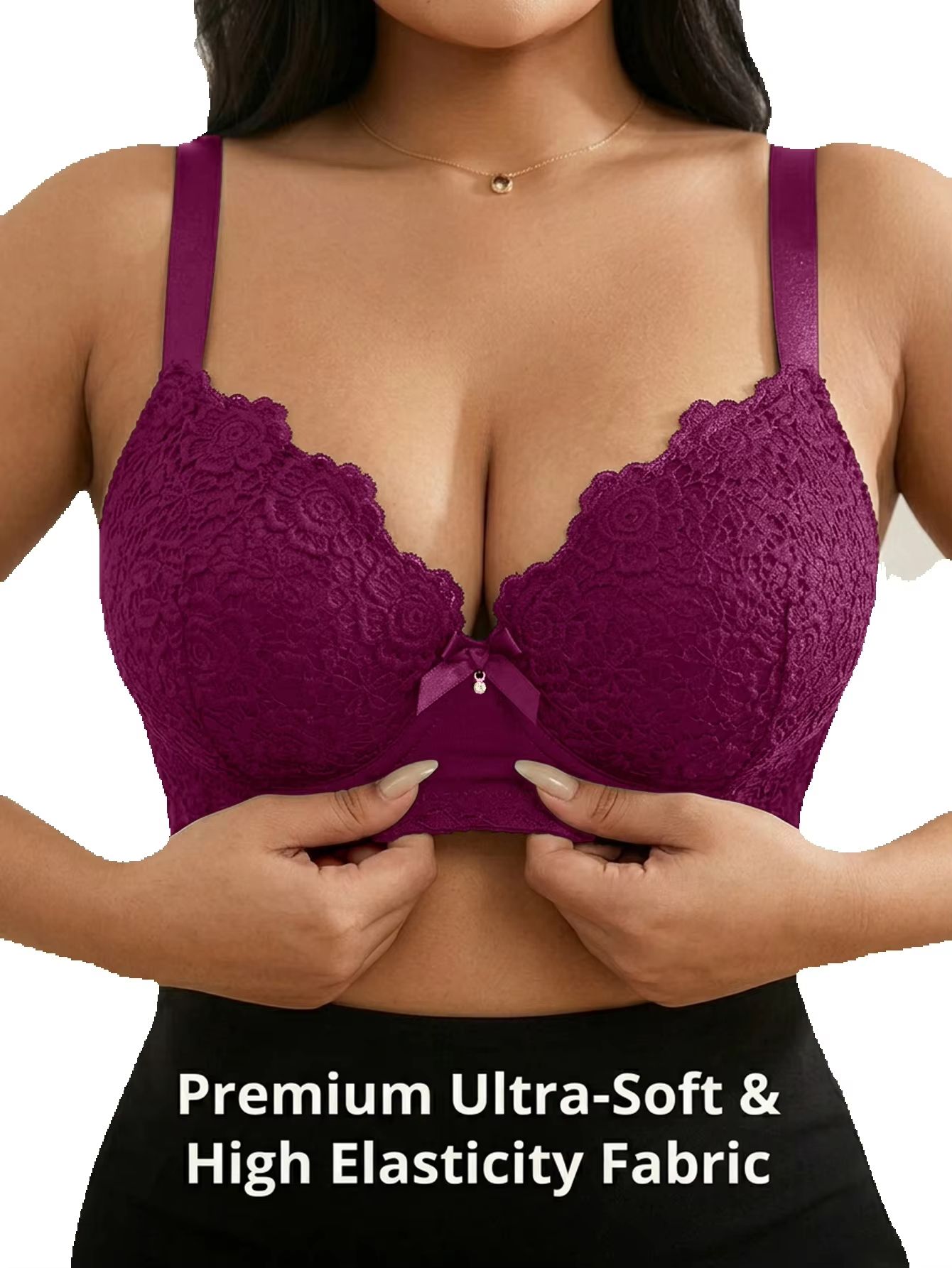 Sutiã Plus Size Floral com Boj - Plunge Bra Push Up avaliação e preço